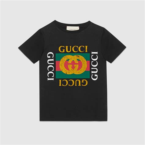 children's cotton t-shirt with gucci logo|Gucci Kids T.